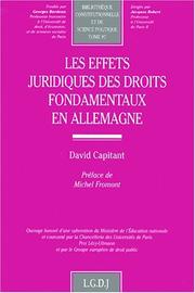 Cover of: Les effets juridiques des droits fondamentaux en Allemagne