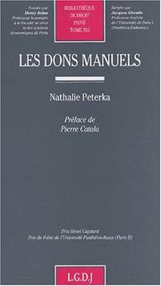 Cover of: Les dons manuels by Nathalie Peterka, Nathalie Peterka