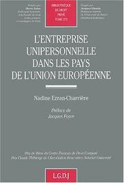 Cover of: L' entreprise unipersonnelle dans les pays de l'Union européenne