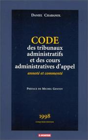 Cover of: Code des tribunaux administratifs et des cours administratives d'appel: annoté et commenté