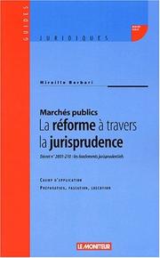 Cover of: Marchés publics - Réforme à travers la jurisprudence