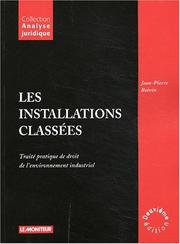 Cover of: Droit des installations classées