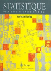 Cover of: Statistique: Dictionnaire encyclopédique