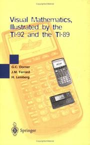 Cover of: Visual Mathematics, Illustrated by the TI-92 and TI-89 by George C. Dorner, Jean M. Ferrard, Henri Lemberg