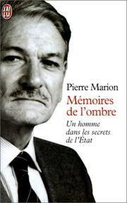 Mémoires de l'ombre by Pierre Marion