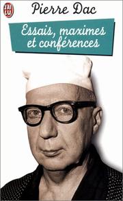 Cover of: Essais, Maximes et Conférences