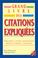 Cover of: Grand livre des citations expliquées