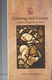 Cover of: Learning and Literacy (Medieval Texts and Cultures of Northern Europe, 3)