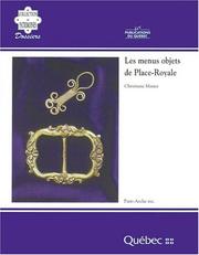 Cover of: Les menus objets de Place-Royale by Christiane Marier