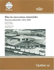 Cover of: Bilan des interventions ministérielles: fonction industrielle, série 3000