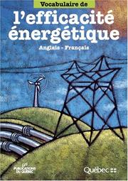 Cover of: Vocabulaire de l'efficacité énergétique: anglais-français