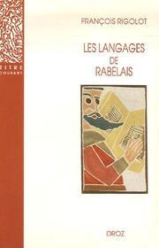 Cover of: Les langages de Rabelais