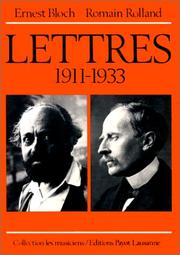 Cover of: Lettres, 1911-1933