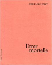 Cover of: Errer mortelle: poèmes