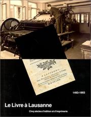 Cover of: Le Livre à Lausanne by sous la direction de Silvio Corsini.