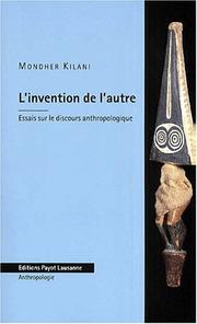 Cover of: L'Invention de l'autre