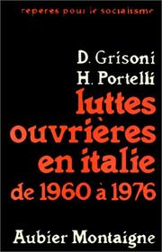 Cover of: Les luttes ouvrières en Italie: 1960-1976