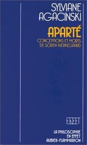 Cover of: Aparté by Sylviane Agacinski, Sylviane Agacinski