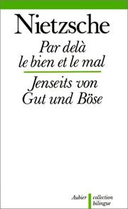 Cover of: Par delà le bien et le mal by Friedrich Nietzsche, Geneviève Bianquis