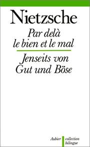 Cover of: Par delà le bien et le mal