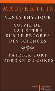 Cover of: Vénus physique ; suivi de La lettre sur le progrès des sciences