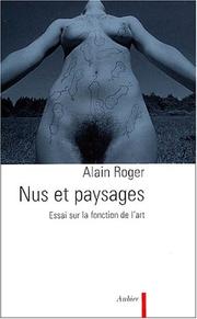 Cover of: Nus et paysages
