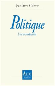 Cover of: Politique by Jean-Yves Calvez