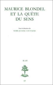 Cover of: Maurice Blondel et la quête du sens