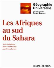 Cover of: Afriques au sud du Sahara