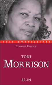 Cover of: Toni Morrison by Claudine Raynaud
