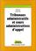 Cover of: Tribunaux administratifs et cours administratives d'appel