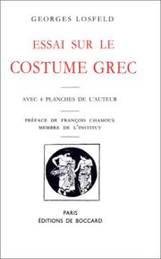 Cover of: Essai sur le costume grec