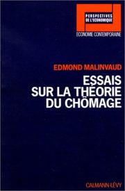 Cover of: Essais sur la théorie du chômage