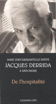 Cover of: De l'hospitalité by Jacques Derrida