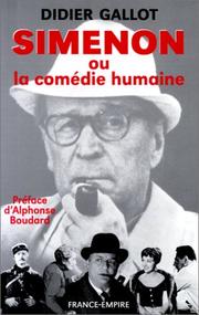 Cover of: Simenon, ou, La comédie humaine