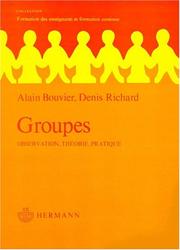 Cover of: Groupes by Alain Bouvier