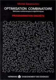 Cover of: Optimisation combinatoire