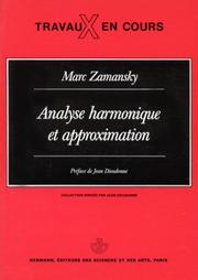 Cover of: Analyse harmonique et approximation