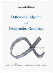 Cover of: Differential algebra and diophantine geometry