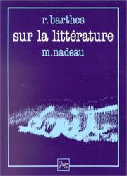 Cover of: Sur la littérature