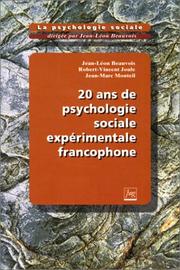 Cover of: 20 ans de psychologie sociale expérimentale francophone