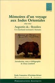Cover of: Mémoires d'un voyage aux Indes orientales, 1619-1622: un marchand normand à Sumatra