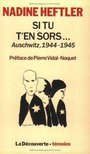 Cover of: Si tu t'en sors--: Auschwitz, 1944-1945