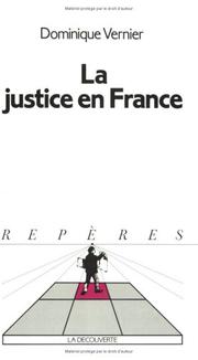 Cover of: La Justice En France