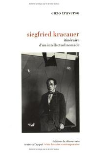 Siegfried Kracauer by Enzo Traverso