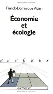 Cover of: Economie et écologie