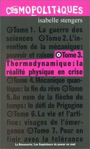 Cover of: Thermodynamique: la réalité physique en crise