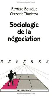 Cover of: Sociologie de la négociation