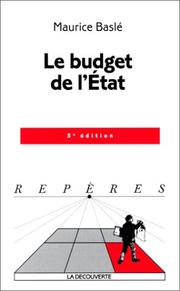Cover of: Le Budget de l'Etat by Maurice Basle