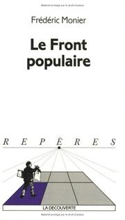 Cover of: Le Front populaire by Frédéric Monier